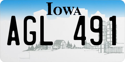 IA license plate AGL491