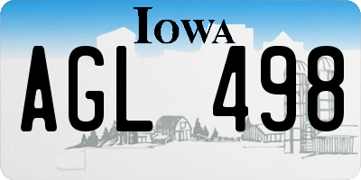 IA license plate AGL498