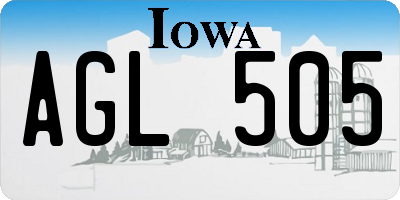 IA license plate AGL505