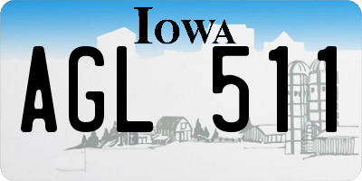 IA license plate AGL511