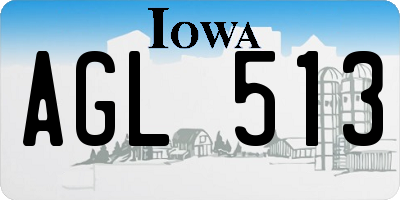 IA license plate AGL513