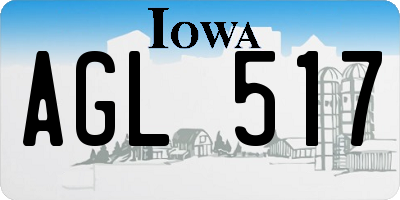 IA license plate AGL517