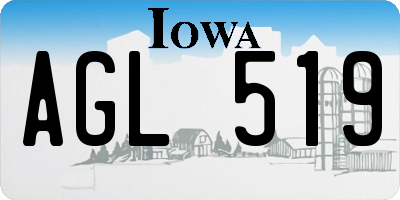 IA license plate AGL519