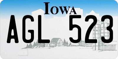 IA license plate AGL523