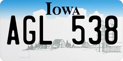 IA license plate AGL538