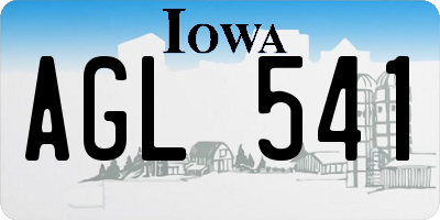 IA license plate AGL541