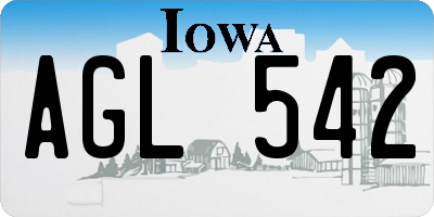 IA license plate AGL542