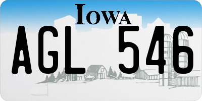IA license plate AGL546