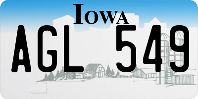IA license plate AGL549