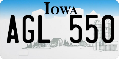 IA license plate AGL550