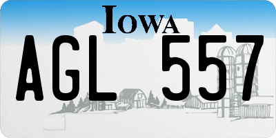 IA license plate AGL557