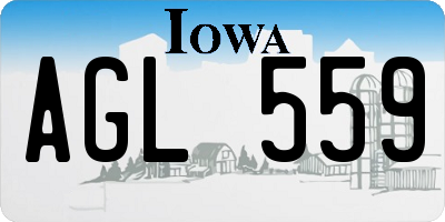 IA license plate AGL559