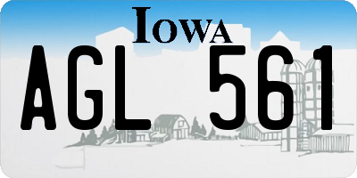 IA license plate AGL561