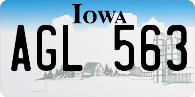 IA license plate AGL563