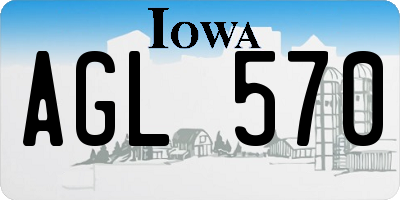 IA license plate AGL570