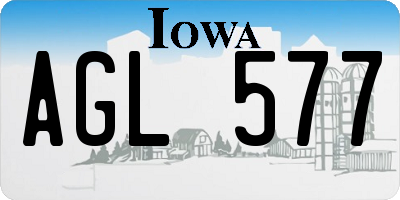 IA license plate AGL577