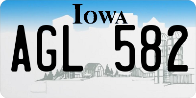 IA license plate AGL582