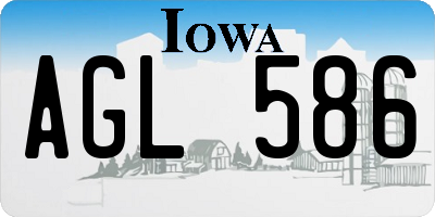 IA license plate AGL586