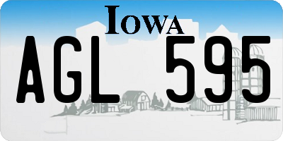 IA license plate AGL595