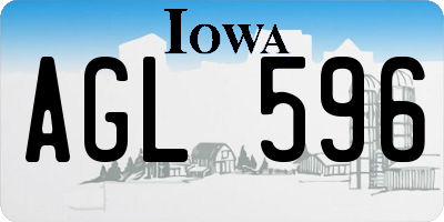 IA license plate AGL596
