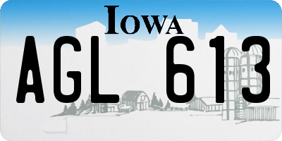 IA license plate AGL613