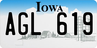 IA license plate AGL619