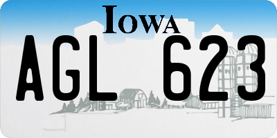 IA license plate AGL623