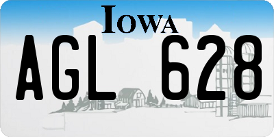 IA license plate AGL628
