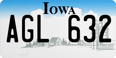 IA license plate AGL632