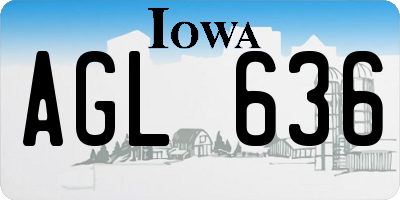 IA license plate AGL636