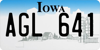 IA license plate AGL641