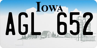 IA license plate AGL652