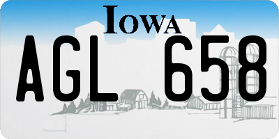 IA license plate AGL658