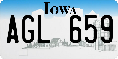 IA license plate AGL659