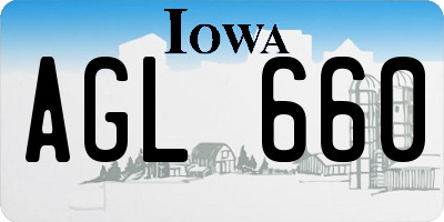 IA license plate AGL660
