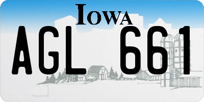 IA license plate AGL661