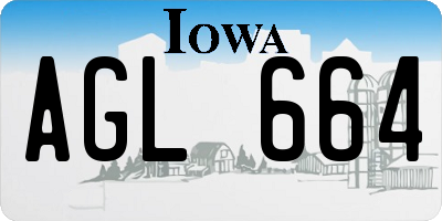 IA license plate AGL664