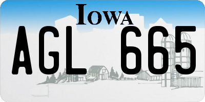 IA license plate AGL665
