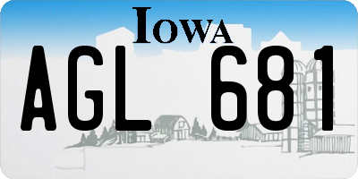 IA license plate AGL681