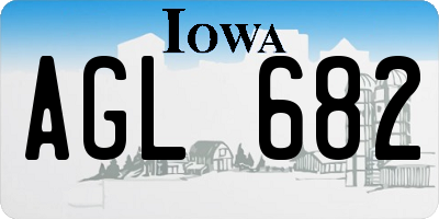 IA license plate AGL682