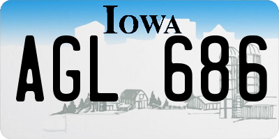 IA license plate AGL686