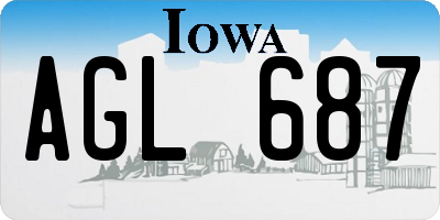 IA license plate AGL687
