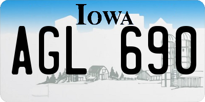 IA license plate AGL690