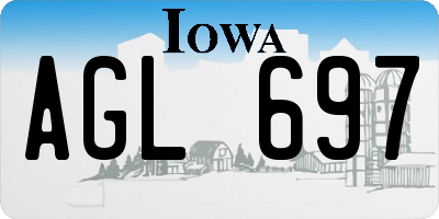 IA license plate AGL697