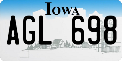 IA license plate AGL698