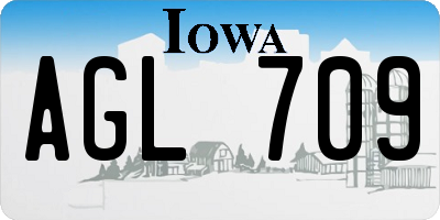 IA license plate AGL709