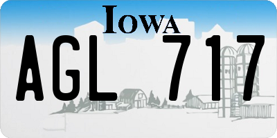 IA license plate AGL717