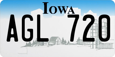 IA license plate AGL720