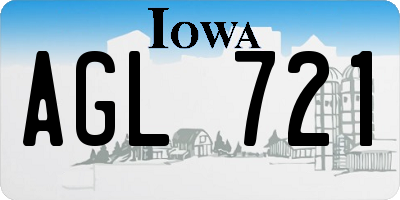 IA license plate AGL721