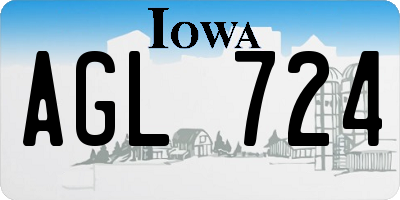 IA license plate AGL724